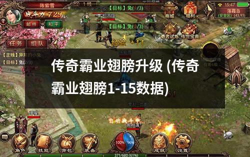 传奇霸业翅膀升级 (传奇霸业翅膀1-15数据)