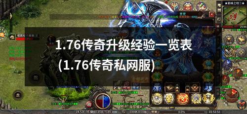 1.76传奇升级经验一览表 (1.76传奇私网服)