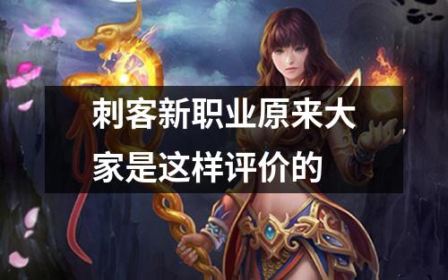 刺客新职业原来大家是这样评价的